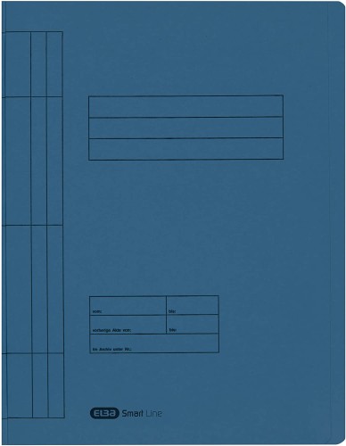 Skoroszyt kartonowy Elba A-4, 250 g/m2, niebieski