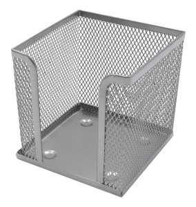 Przybornik na karteczki Tres, srebrny, druciany