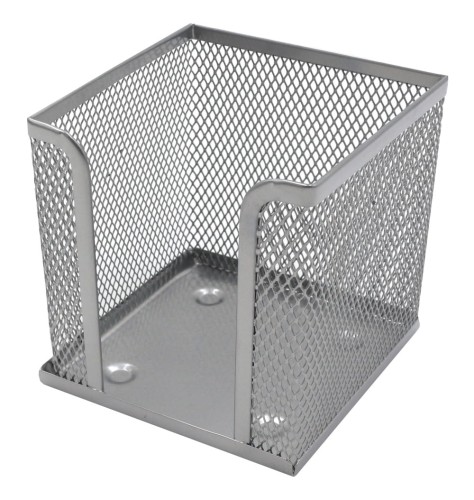 Przybornik na karteczki Tres, srebrny, druciany