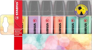 Zakreślacz Stabilo Boss 70/6-2, 6 kolorów pastelowych