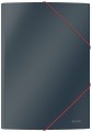 Teczka kartonowa z gumką Leitz Cosy A-4, grafitowa