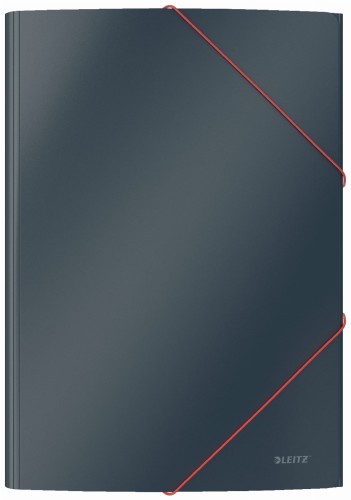 Teczka kartonowa z gumką Leitz Cosy A-4, grafitowa