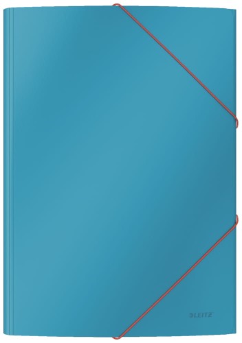 Teczka kartonowa z gumką Leitz Cosy, A-4, niebieska