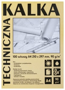 Kalka techniczna Diamant,  A-4 /100 arkuszy 90g