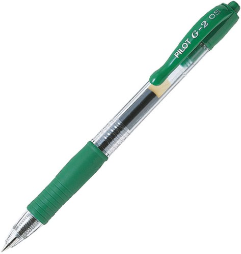 Długopis żelowy Pilot G-2, zielony