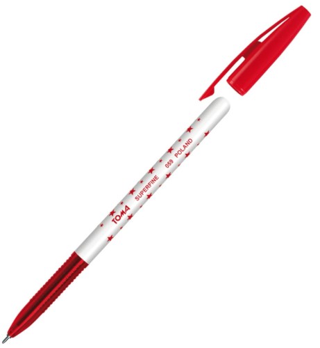 Długopis Toma, Superfine 059, 0.5mm, czerwony