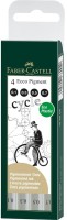 Cienkopis Faber Castell Ecco Pigment, 0,1, 0,5, 0,3, 0,7mm, czarny