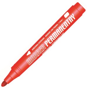 Marker permanentny Tetis KM102-CO, czerwony