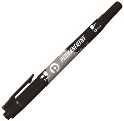 Marker permanentny dwustronny KM501-V2 Tetis, czarny