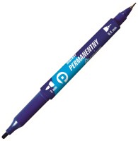 Marker permanentny dwustronny KM501-N2 Tetis, niebieski