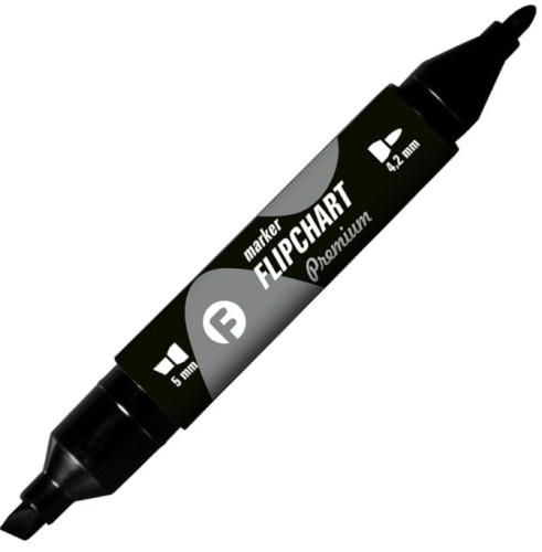 Marker do flipchartów Tetis KM503-V2 dwustronny czarny