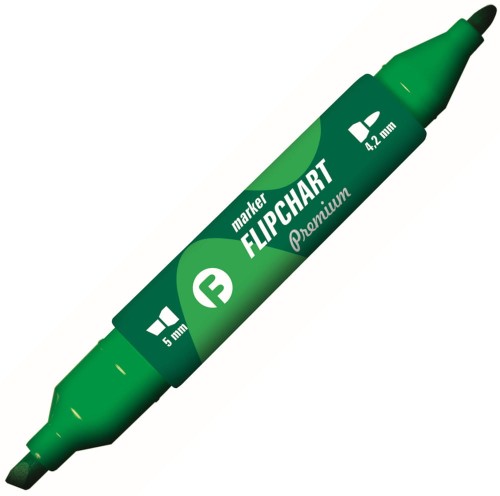Marker do flipchartów Tetis KM503-Z2, dwustronny, zielony