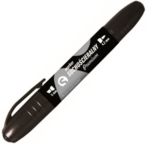 Marker suchościeralny Tetis KM504-V2, dwustronny, czarny