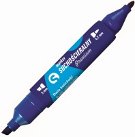 Marker suchościeralny Tetis KM504-N2 dwustronny niebieski