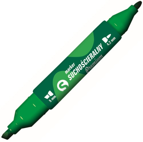 Marker suchościeralny Tetis KM504-Z2 dwustronny zielony