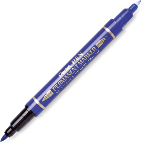Foliopis Pentel N75W, dwustronny, niebieski