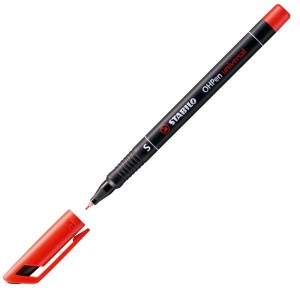Foliopis Stabilo OHPen, S, czerwony