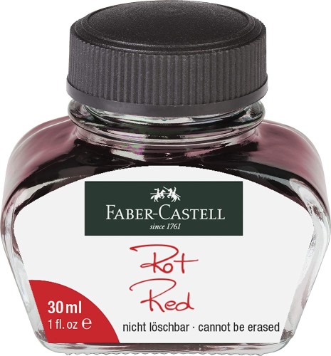 Atrament Faber Castell czerwony, 30ml