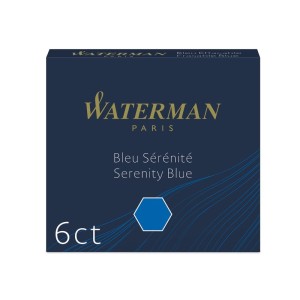 Naboje atramentowe Waterman, niebieskie, 6 sztuk