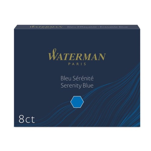 Naboje atramentowe Waterman, niebieskie, 8 sztuk 