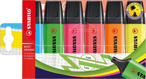 Zakreślacz Stabilo Boss 70/6, 6 kolorów