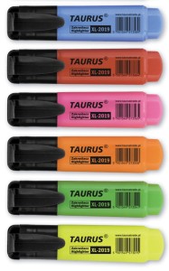 Zakreślacz Taurus XL-2019, 6 kolorów