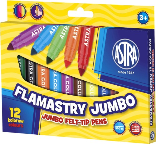 Flamastry Astra Jumbo  12 kolorów