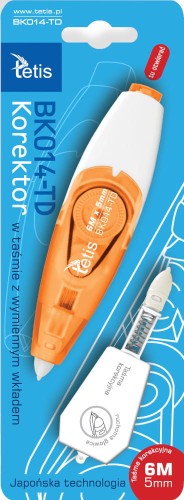 Korektor w taśmie Tetis BK014-TD, 5mmx6m, z wkładem