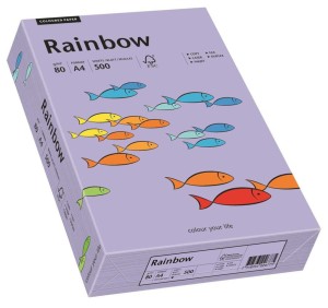 Papier kolorowy Rainbow A-4 80g/m², 500 arkuszy, fioletowy (R60)