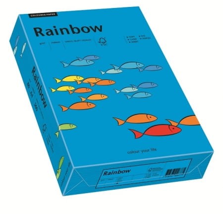 Papier kolorowy Rainbow A-4 160g/m², 250 arkuszy, ciemny niebieski (R88)