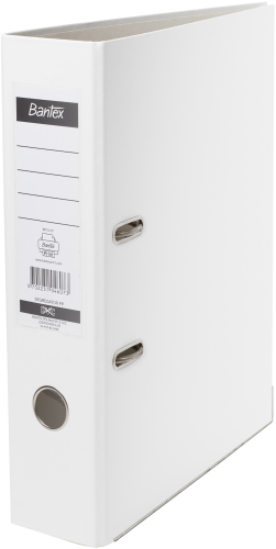 Segregator Bantex A4/80mm, z szyną, biały