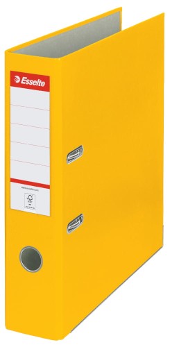Segregator Esselte PP A4/75mm z szyną, żółty