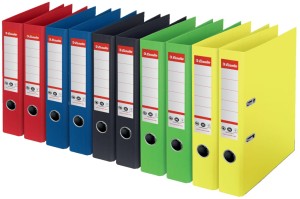 Segregator Esselte No.1 recykling A4/50mm, miks kolorów (10 sztuk)