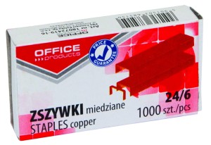 Zszywki Office 24/6, miedziowane, 1000 sztuk