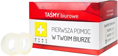 Taśma klejąca Memo-Tape 12mm x 33m, przezroczysta