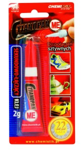 Klej uniwersalny Cyjanopan "M", do połączeń sztywnych, 2g
