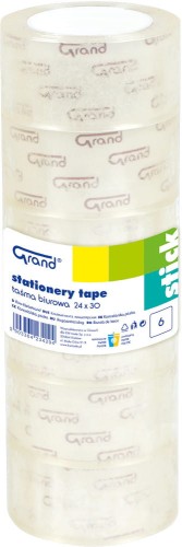 Taśma klejąca Grand  24mm x 30m,6 sztuk, przezroczysta