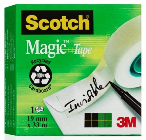 Taśma klejąca Scotch Magic 19mm x 33m, matowa, w pudełku