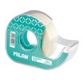 Taśma klejąca Milan 19mm x 33m, przezroczysta, matowa, z dyspenserem