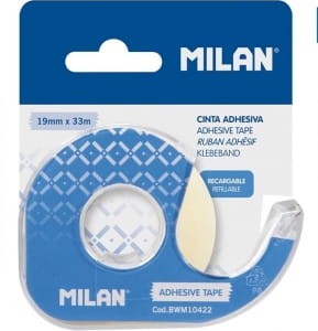 Taśma klejąca Milan 19mm x 33m, przezroczysta, z dyspenserem 
