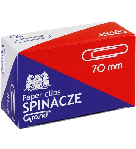 Spinacz Grand, 70 mm, 50 sztuk, okrągły