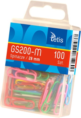 Spinacz Tetis, 28 mm, 100 sztuk, okrągły