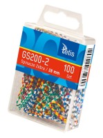 Spinacz Tetis, 28 mm, 100 sztuk, okrągły, zebra