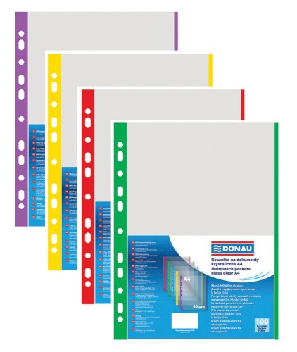 Koszulki krystaliczne Donau, A-4, 40µm, 100 sztuk