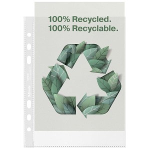 Koszulki groszkowe Esselte Recycled Premium PP, A-4 Maxi, 100µm, 50 sztuk