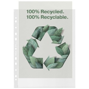 Koszulki groszkowe Esselte Recycled Premium PP, A-4 Maxi, 100µm, 100 sztuk