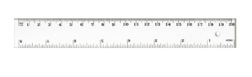 Linijka plastikowa Tetis, 20 cm