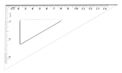 Ekierka Tetis 14,5 cm prostokątna