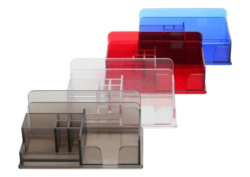 Przybornik na biurko Azun Max, dymny