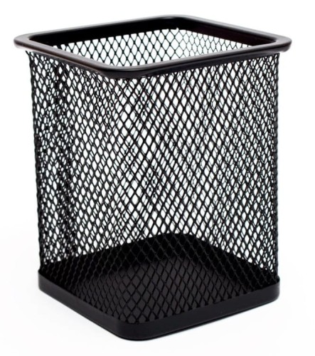 Kubek na długopisy Tres, czarny, druciany